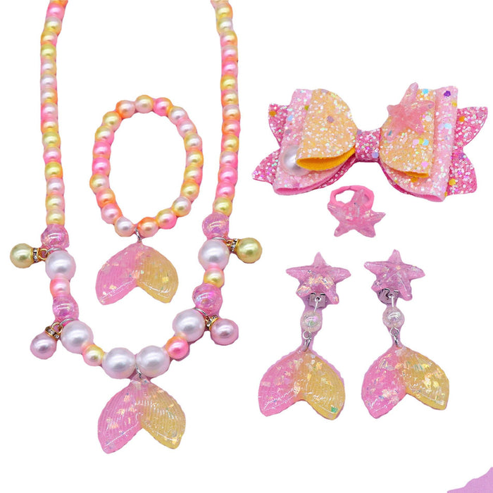 Children's Necklace Ocean Mermaid Cartoon Jewelry Set