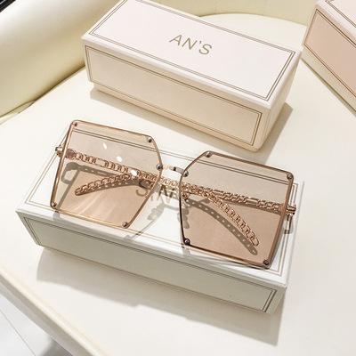 Metallic framed Tan Sunglasses