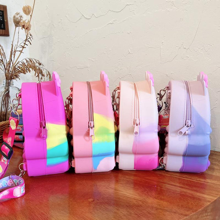 Backpack children's school bag shoulder silicone toys