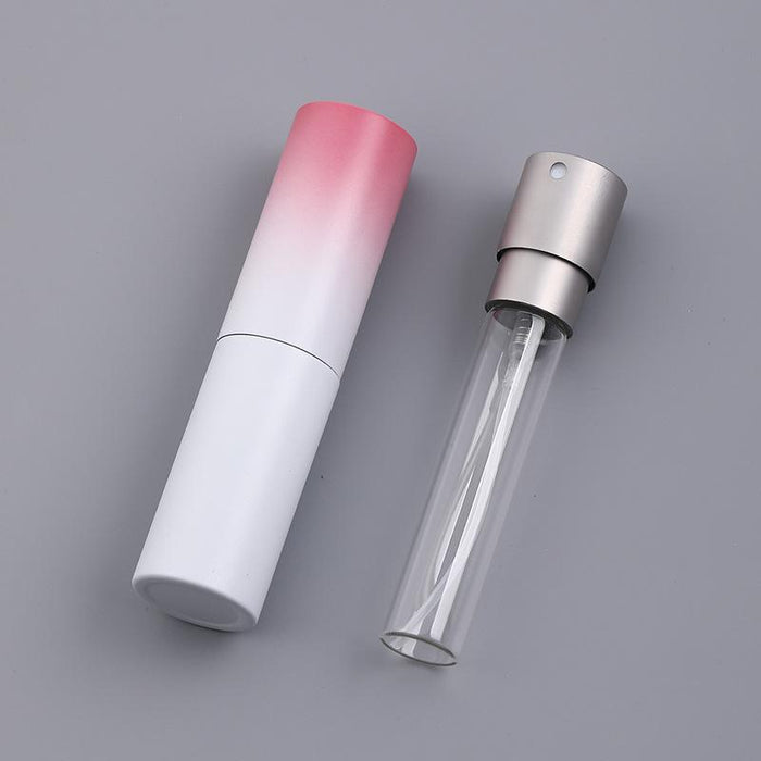 8ml Rotary Sub Bottles, Glass Jar, Gradual Change Color Bottle, Cosmetic Package, Oral Spray Sample, Empty Bottle