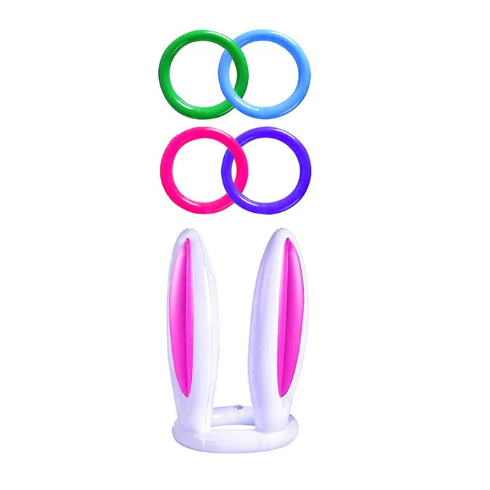 Bunny Ring Toss Game Inflatable Easter Bunny Ears Throwing Ring Toy