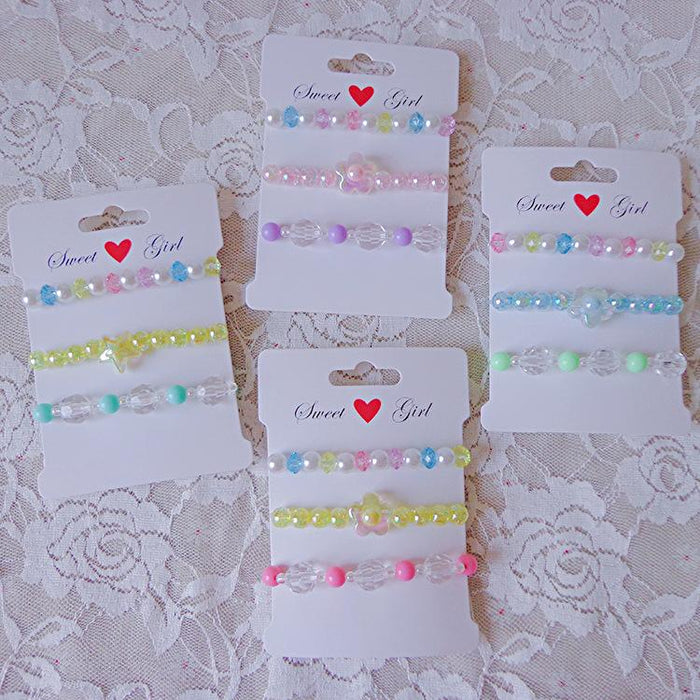 Children's Bracelet Set Beaded Princess Jewelry