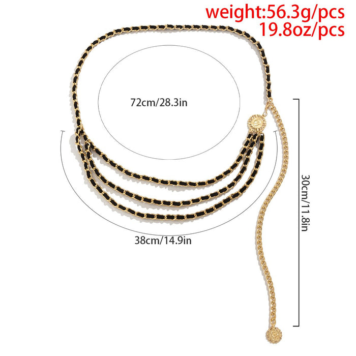 Sexy Flannel Waist Chain Women's Retro Body Chain