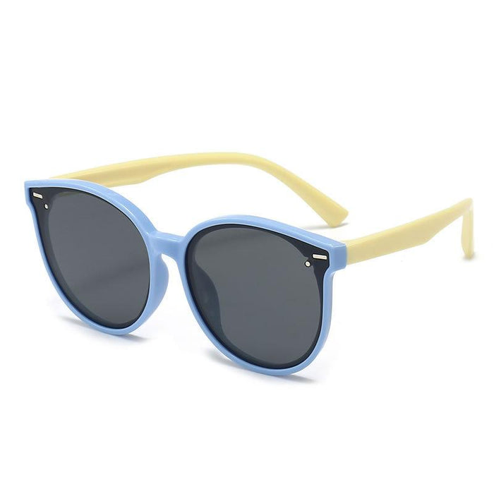 Children's Silicone Polarized Sunglasses round large frame