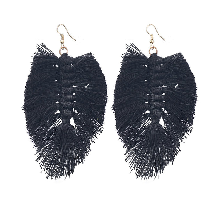 Women's Bohemian Style Hand Woven Color Matching Earrings