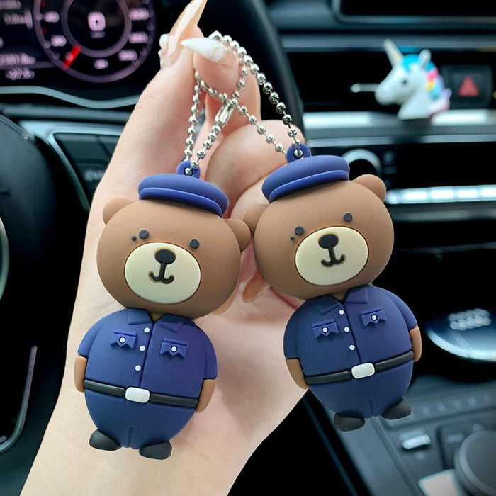 Cartoon Bear Doll Pendant Keychain