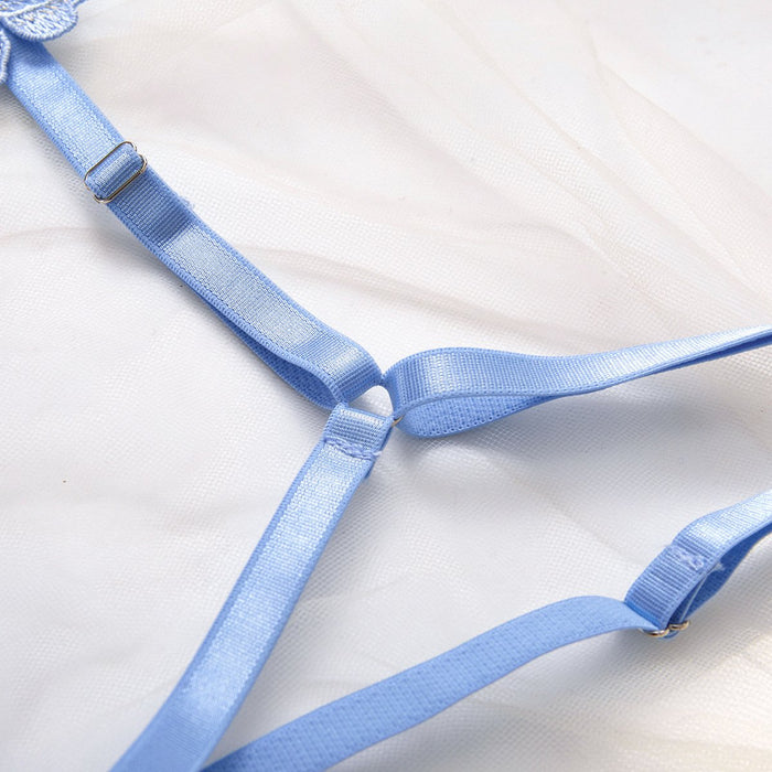 Sexy Flower Embroidered Lingerie Set Women Underwear