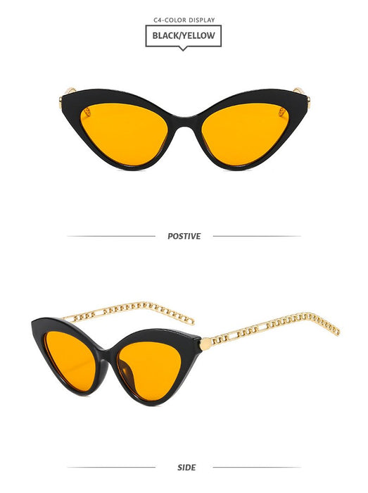 Cat's eye chain Sunglasses