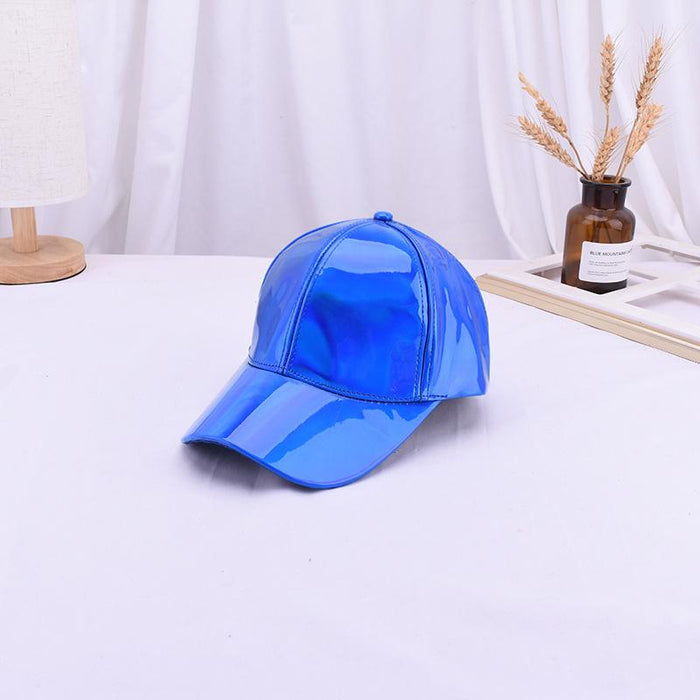 Summer Outdoor Sun Protection Laser Patent Leather Cap Baseball Cap