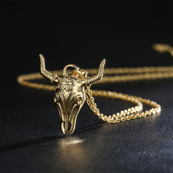 New Niche Personalized Gold Tauren Pendant Necklace