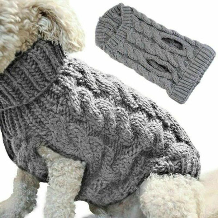 High collar knitted pet cat and dog clothes