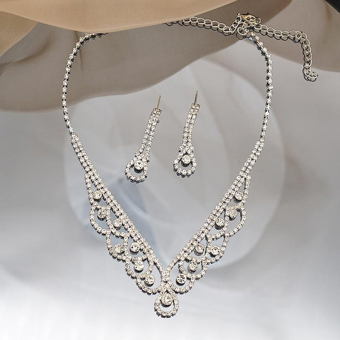 New Female Jewelry Fashion Necklace Earring Set