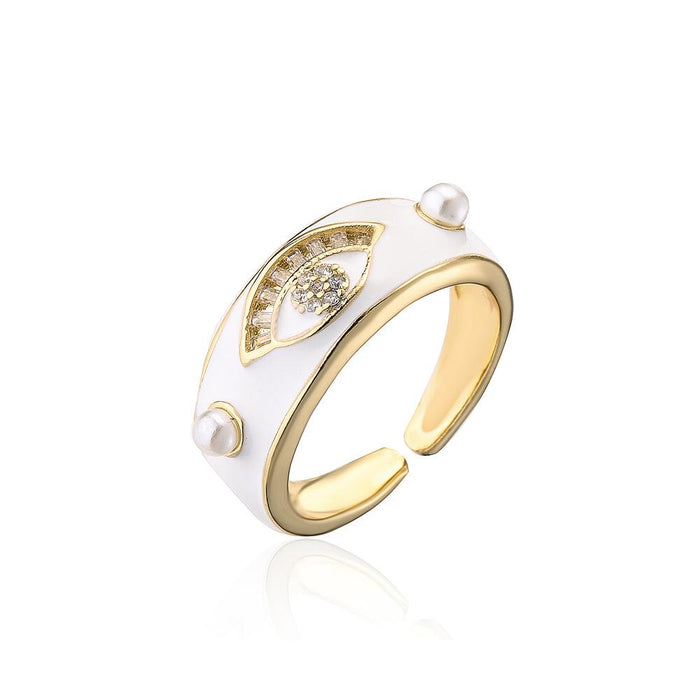 Colored Drip Zircon Statement Open Ring