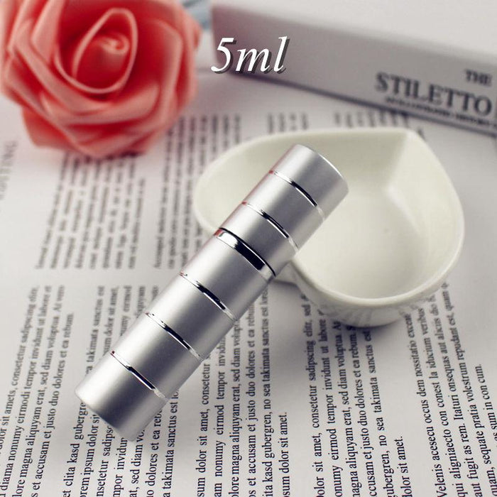 5ML 10ML Travel Aluminum Perfume Atomizer Glass Spray Bottle Empty Refillable Parfume Bottle Portable Metal Sprayer