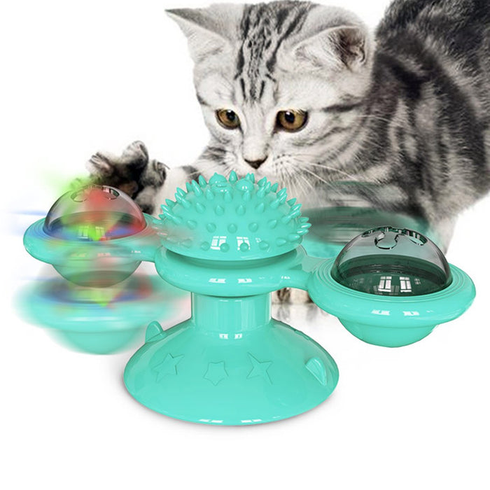 Cat Pinwheel Toy Funny Massage Rotary Cat Toy