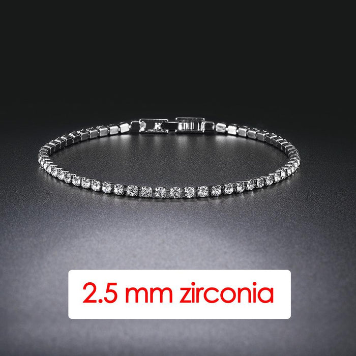 Hiphop Tennis Zirconia Mens Crystal Bracelet