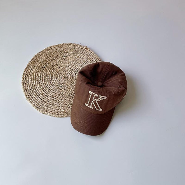 Parent-child Soft Top Embroidered Alphabet Visor Baseball Cap