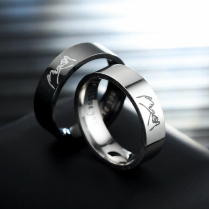 Titanium Steel Couple Ring