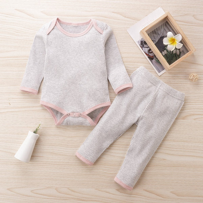 Solid colour pit bar baby Khaki suit