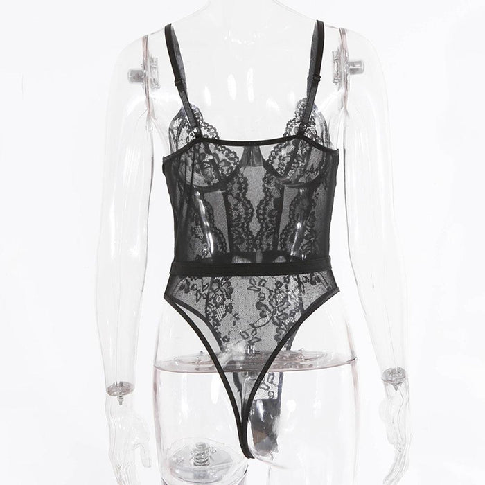 Sexy Lace Lingerie Women Base Layer Underwear Bodysuit