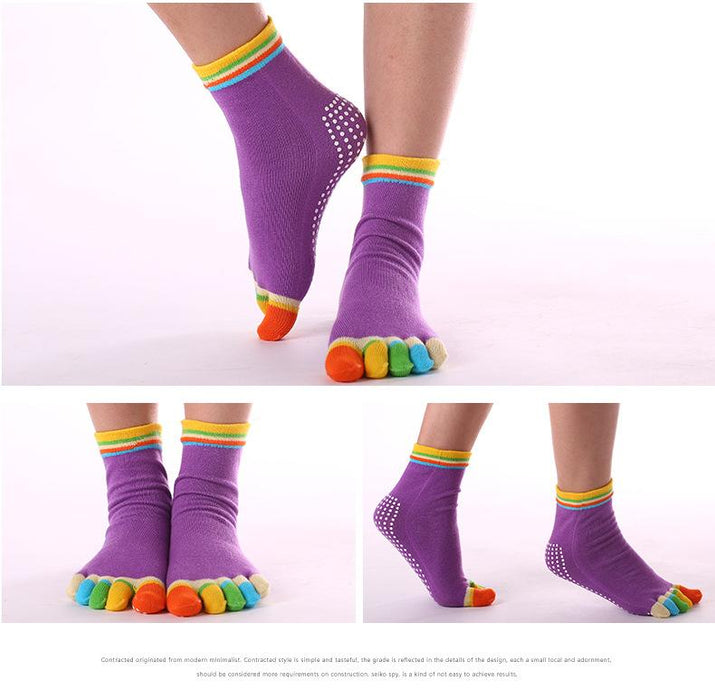 Cotton Yoga Cute Five-finger Socks