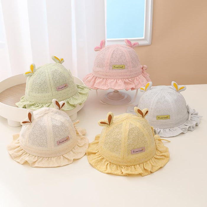 Summer Outdoor Windproof Small Leaves Children's Sunshade Fisherman Hat