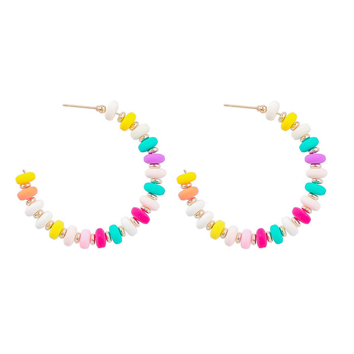 Creative Personality Geometric Hand Woven Beads Earrings