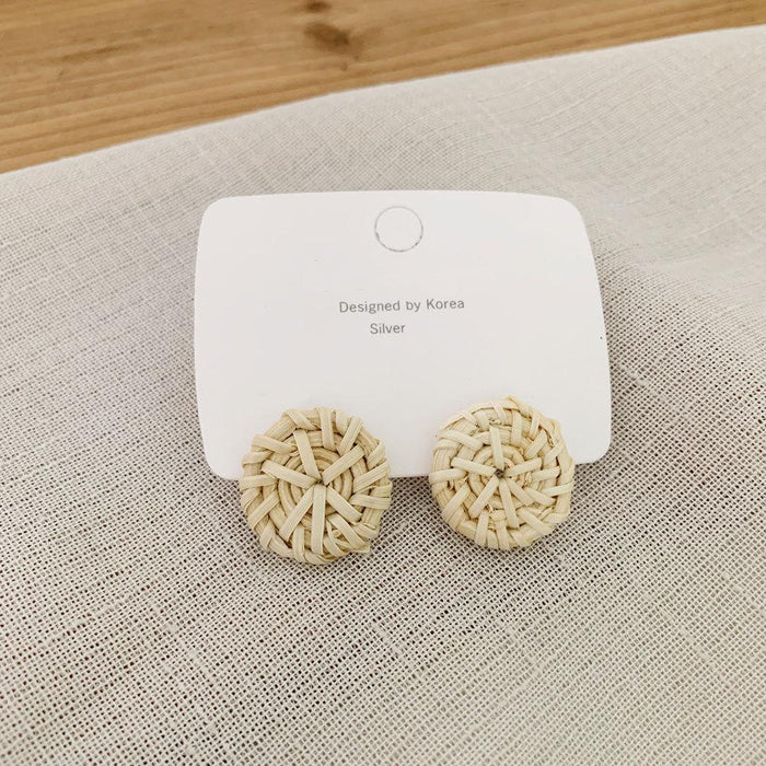Bohemian Long Handmade Rattan Tassel Earrings