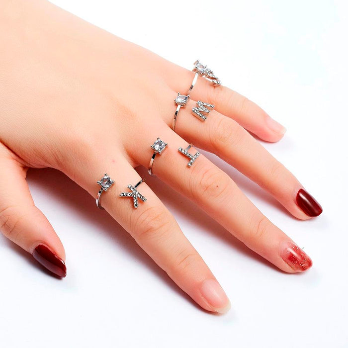 A-Z Letter Adjustable Opening Rings