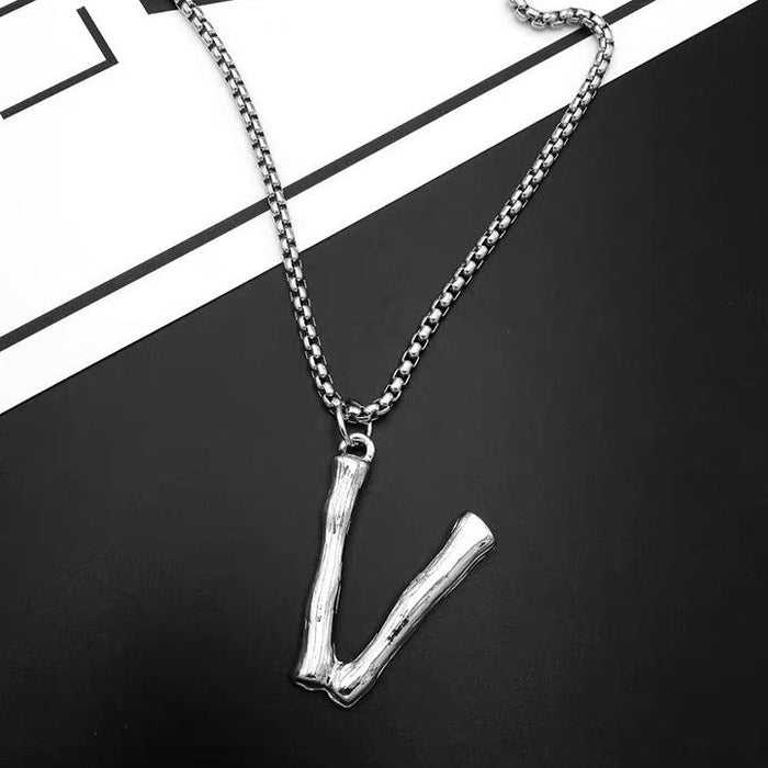 Titanium Steel Won't Fade Letter Necklace