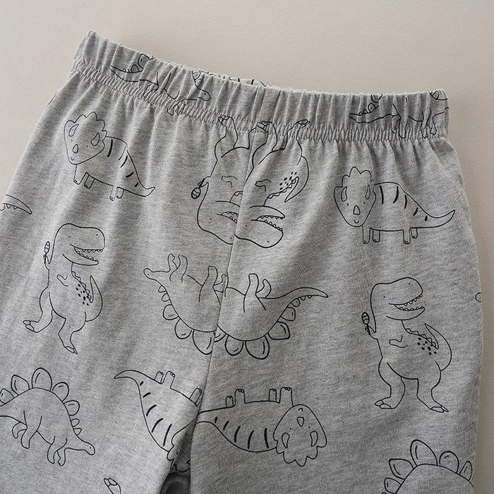 Children's short sleeve T-shirt two piece set knitted cotton