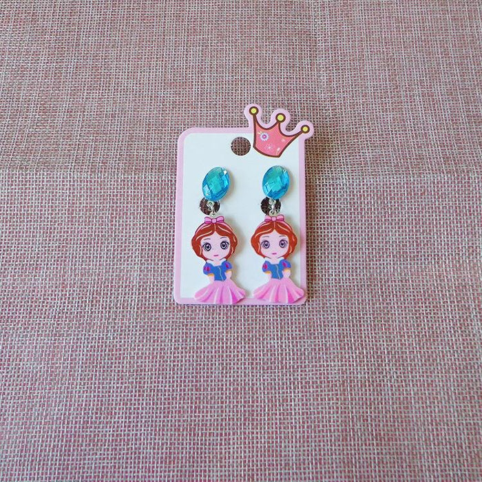 Children's Ear Clip Princess Earrings Cartoon Earrings Jewelry