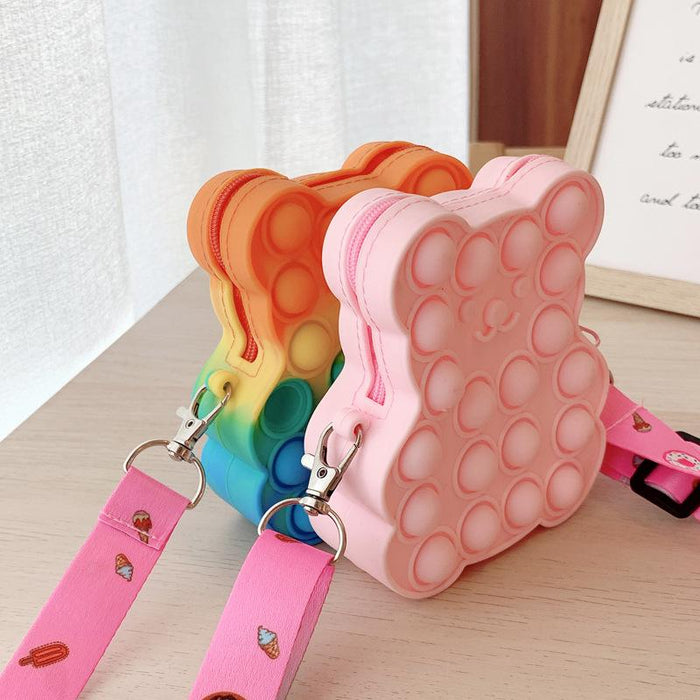 Children's bear soft silicone decompression toy