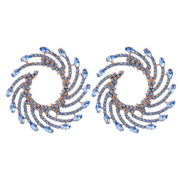 Women's Exaggerated Spiral Alloy Sunflower Earrings