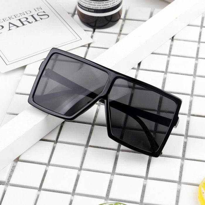 Children's large square glasses leopard Sunglasses