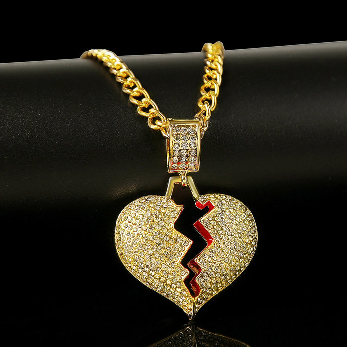 Punk Hip-hop Letter Full Diamond Necklace