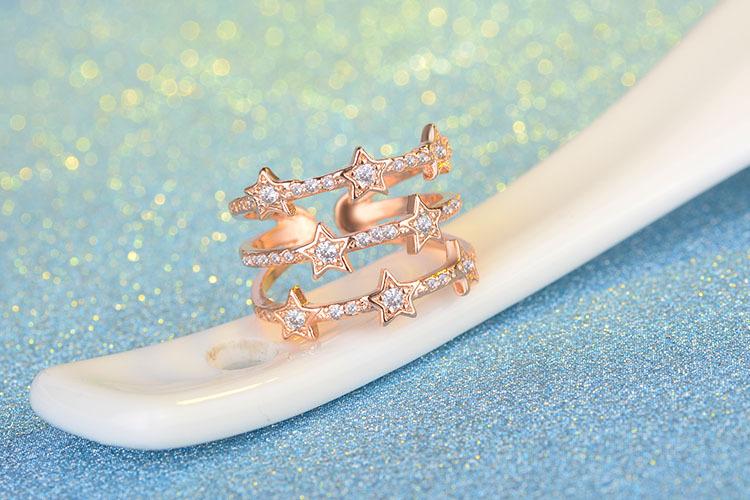 New Simple Small Star Personality Open Ring