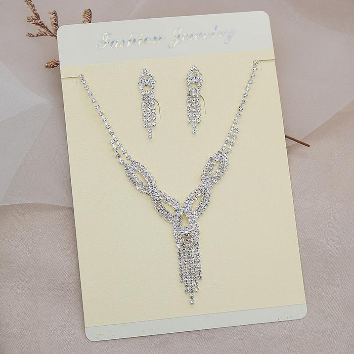 Fashion Female Jewelry Exquisite Tassel Necklace Earring Set