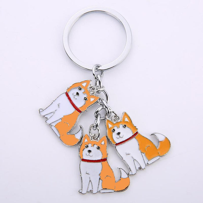 Creative Cartoon Pet Dog Car Key Ring Keychain