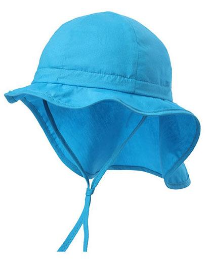 Summer Thin Blue Ruffled Sunscreen Children's Shawl Hat