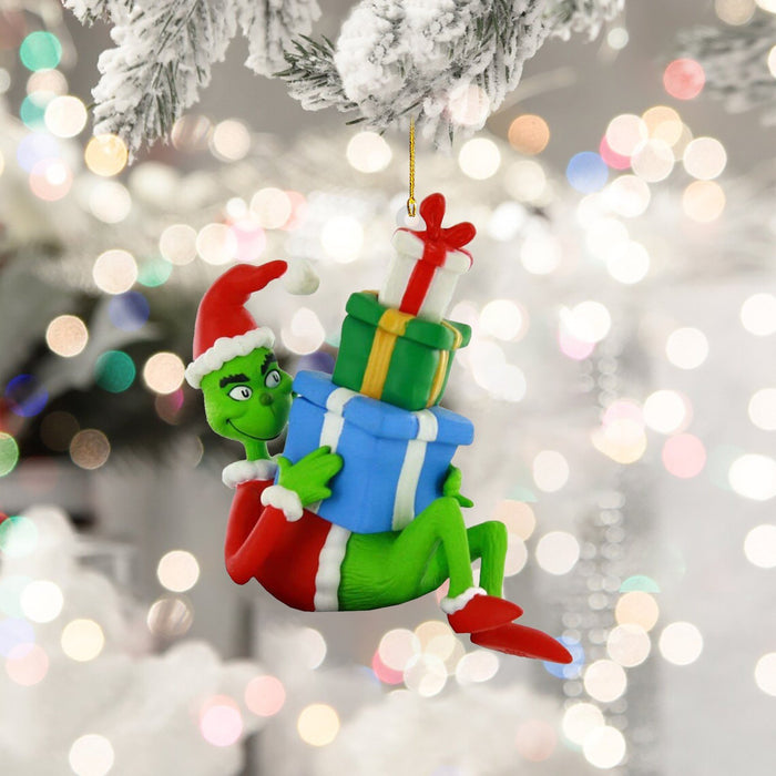Green Headdress Grinch Christmas Tree Pendant Decoration