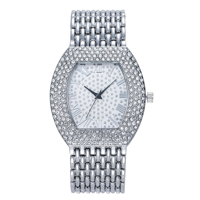 Women Watch Rhinestone Steel Quartz Fashion Wristwatch LLZ13877