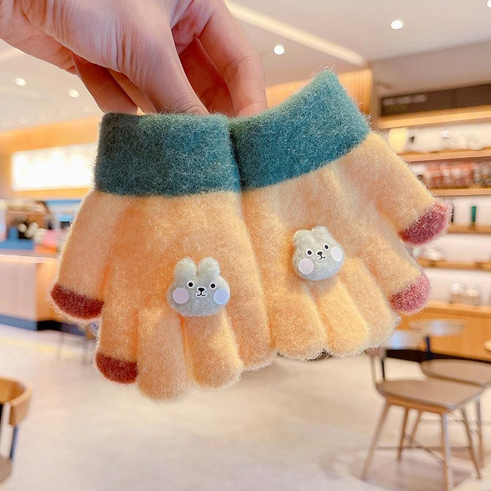 0-3 Years Old Winter Baby Cute Knitting Cartoon Gloves