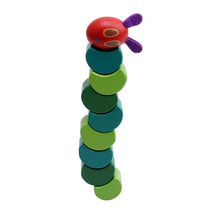 Wooden blocks children's flexible building blocks caterpillar toy
