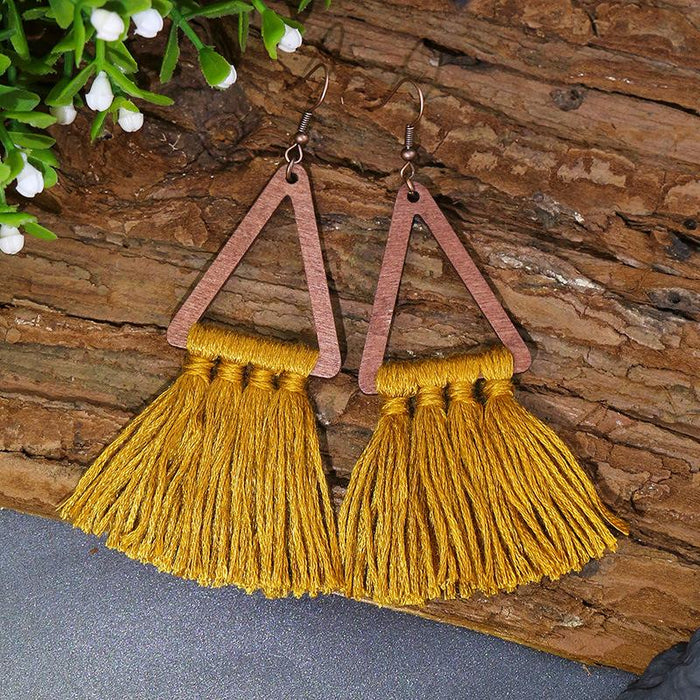 Bohemian Handwoven Ethnic Tassel Earrings