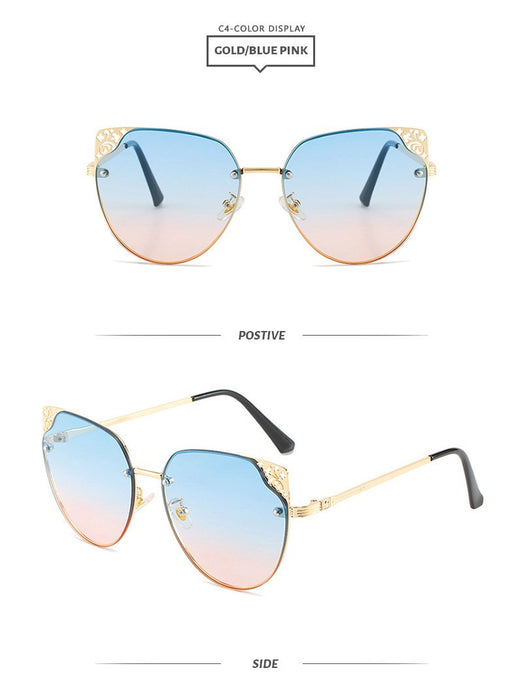 Metal hollow Sunglasses