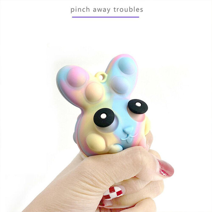 3D Rabbit Stress Relief Ball Anti Stress Fidget Toy Silicone