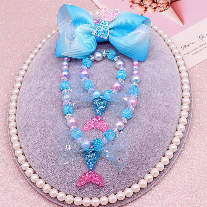 Children's Jewelry Set Mermaid Ocean Blue Swimsuit Accessories