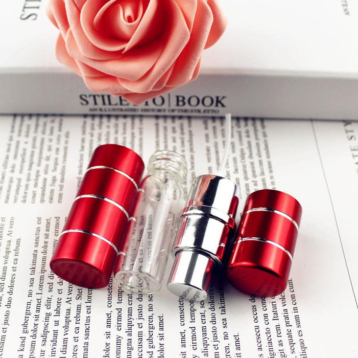 5ML 10ML Travel Aluminum Perfume Atomizer Glass Spray Bottle Empty Refillable Parfume Bottle Portable Metal Sprayer