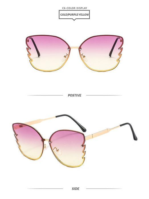 Metal butterfly frame color Sunglasses